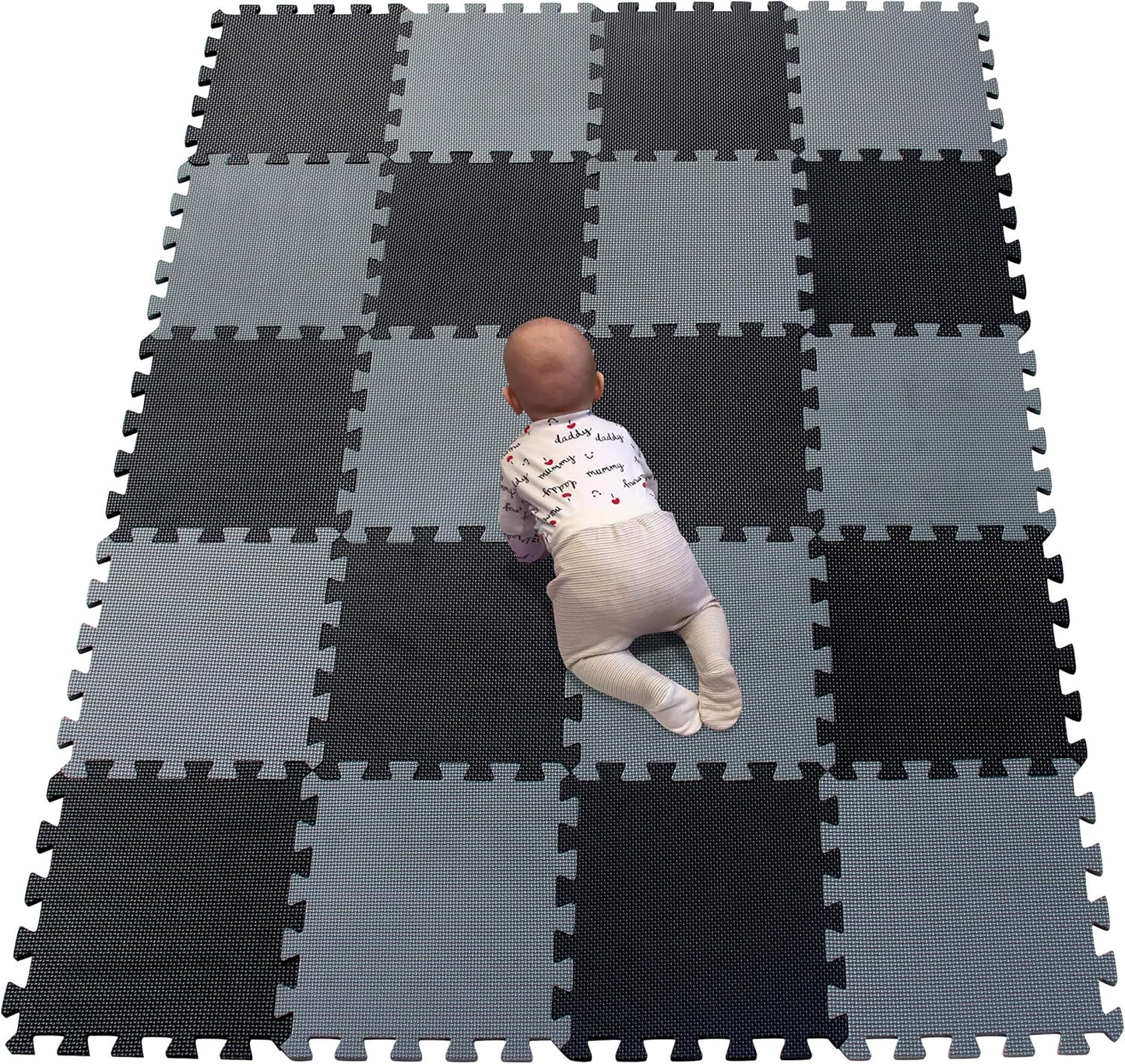 YIMINYUER® 20 Tiles (30cm×30cm×1cm Each Tile) Baby Soft Puzzle Play Mats, Kids Thick EVA Foam Floor, Toddlers & Children's Soft Interlocking Mat R04R12G301020