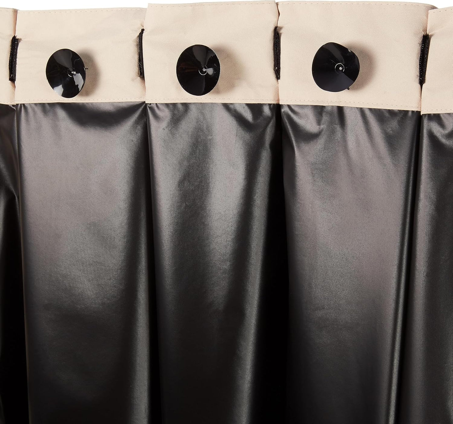 Amazon Basics Portable Blackout Curtain Shade with Suction Cups, 50"W x 78"L, 2-Pack, Beige