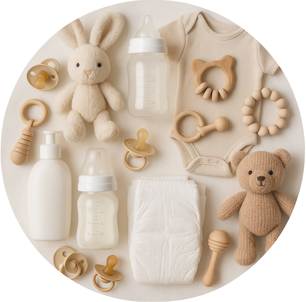 circle photo of baby products and make it a real photo